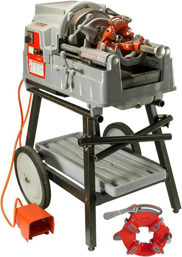 Main image of RIDGID® 535A V3 Auto Chuck Pipe Threading Machine 84097 341 Reamer 811A with Extra Die Head High Speed Steel Dies and Universal Cart