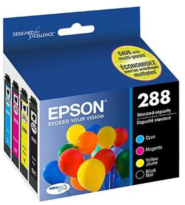 Main image of Genuine Epson 288 - T288120 - BCS Standard-Capacity Full set Ink Cartridges DURABrite Ultra