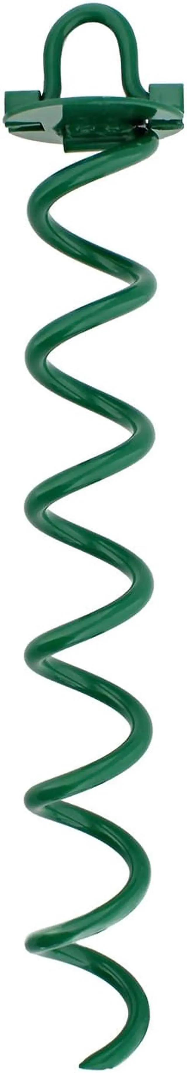 Alt view image 2 of 6 - 7Penn Spiral Ground Anchors - 16 Inch Green Twist Tent Stakes, 4 Pack