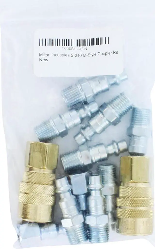 Alt view image 3 of 3 - Milton Industries S-210 M-Style Coupler Kit (2-728, 8-727 and 2-715)