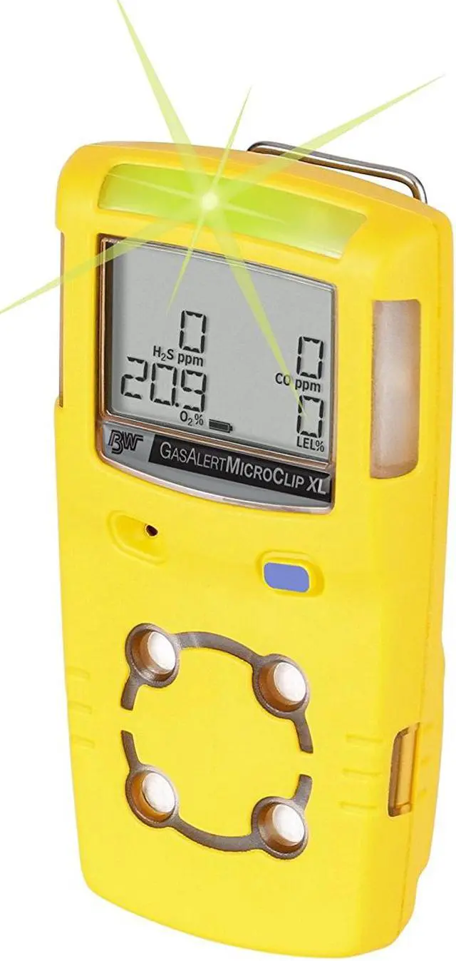 Alt view image 3 of 6 - BW Technologies MCXL-XWHM-Y-NA GasAlertMicroClip XL 4 Gas Detector