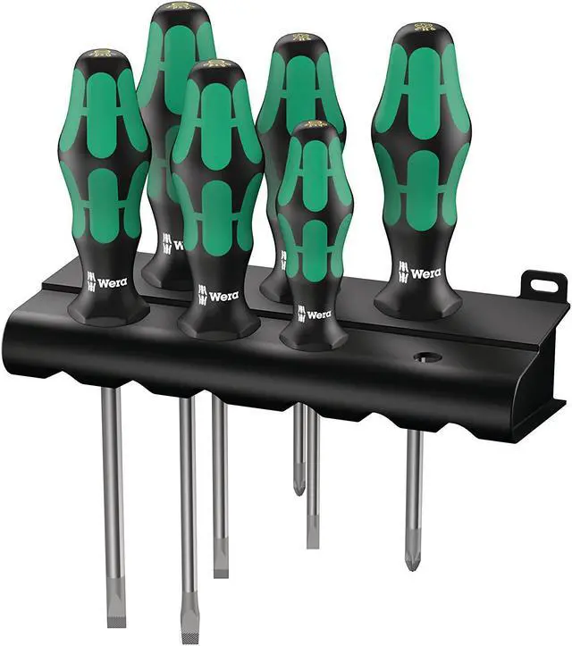 Main image of Wera 05105650001 334/6 Rack Screwdriver Set Kraftform Plus Lasertip and Rack