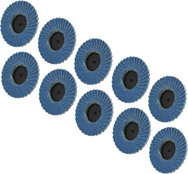Main image of ABN 2” 120 Grit Zirconia Alumina Flat Flap Disc Roloc Lock Grinding Wheels 10 PK
