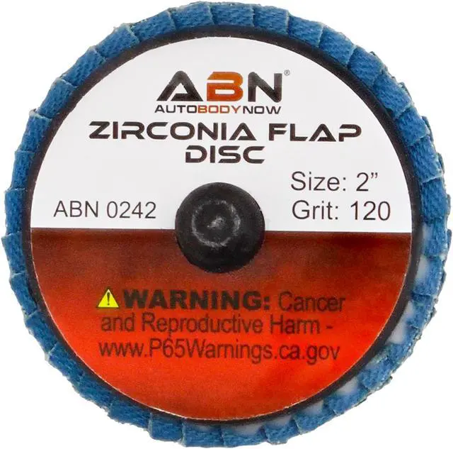 Alt view image 3 of 7 - ABN 2” 120 Grit Zirconia Alumina Flat Flap Disc Roloc Lock Grinding Wheels 10 PK