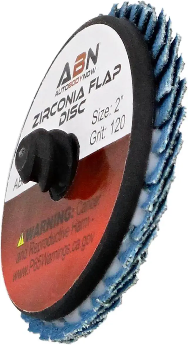Alt view image 6 of 7 - ABN 2” 120 Grit Zirconia Alumina Flat Flap Disc Roloc Lock Grinding Wheels 10 PK