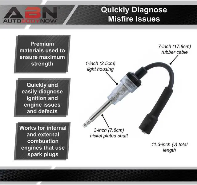 Alt view image 4 of 7 - ABN Inline Straight Boot Spark Plug Ignition Test Light for Small Engine