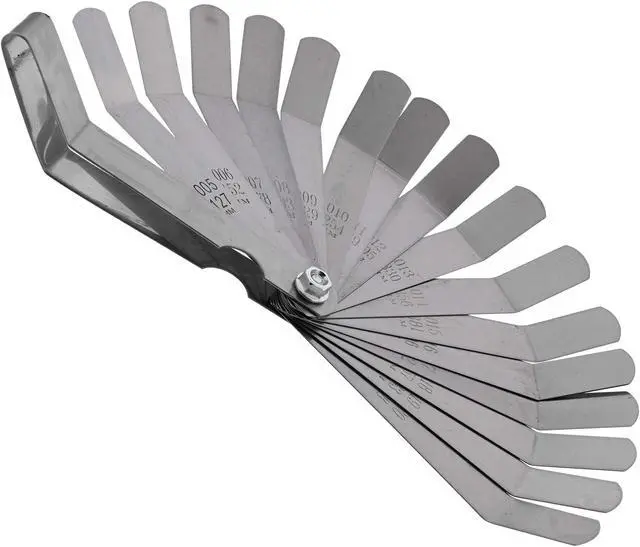 Alt view image 2 of 11 - ABN® Universal SAE & Metric Offset Valve Feeler Thickness Gauge 16pc Blade Tool