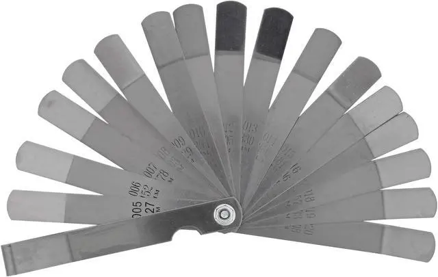 Alt view image 7 of 11 - ABN® Universal SAE & Metric Offset Valve Feeler Thickness Gauge 16pc Blade Tool