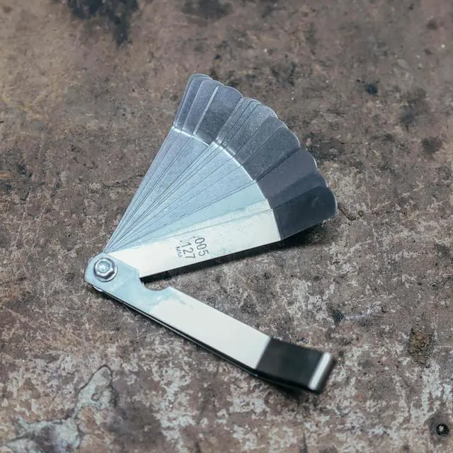 Alt view image 10 of 11 - ABN® Universal SAE & Metric Offset Valve Feeler Thickness Gauge 16pc Blade Tool