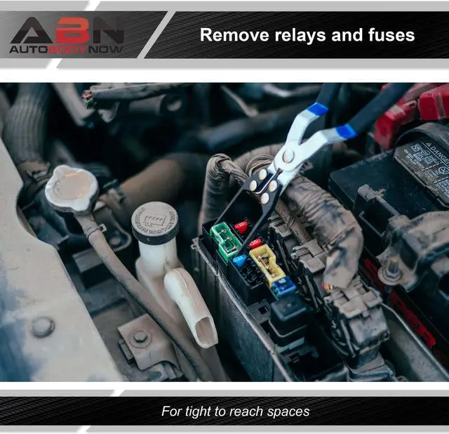 Alt view image 4 of 7 - ABN | Relay Puller Pliers – 11.5 Inch Metal Auto Fuse Puller Tool Relay Pliers