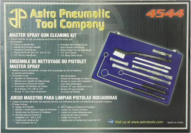 Alt view image 4 of 4 - ASTRO PNEUMATIC 4544 Brush Cleaning Kit,for Spray Paint Guns