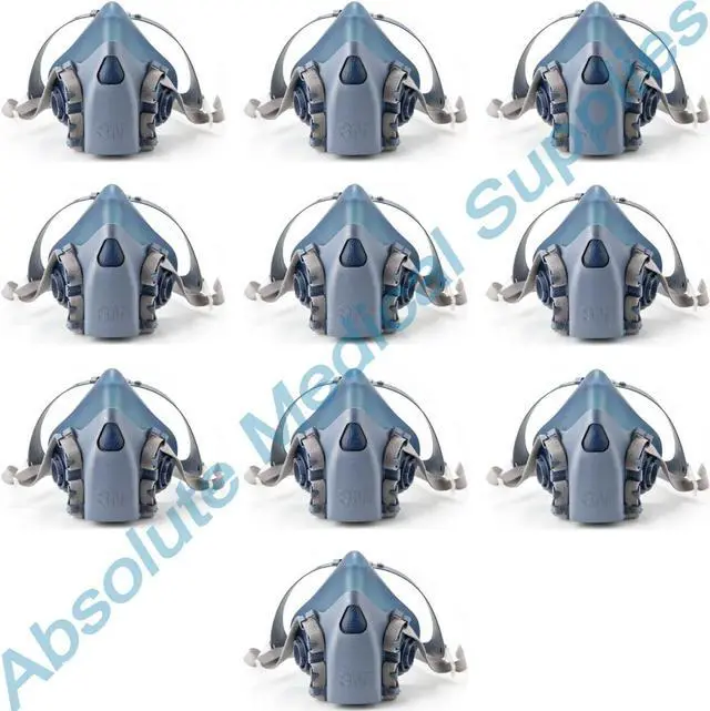 Main image of *10-Piece* 3M Half Facepiece Reusable Silicone Respirator Large 7503/37083 (AAD)