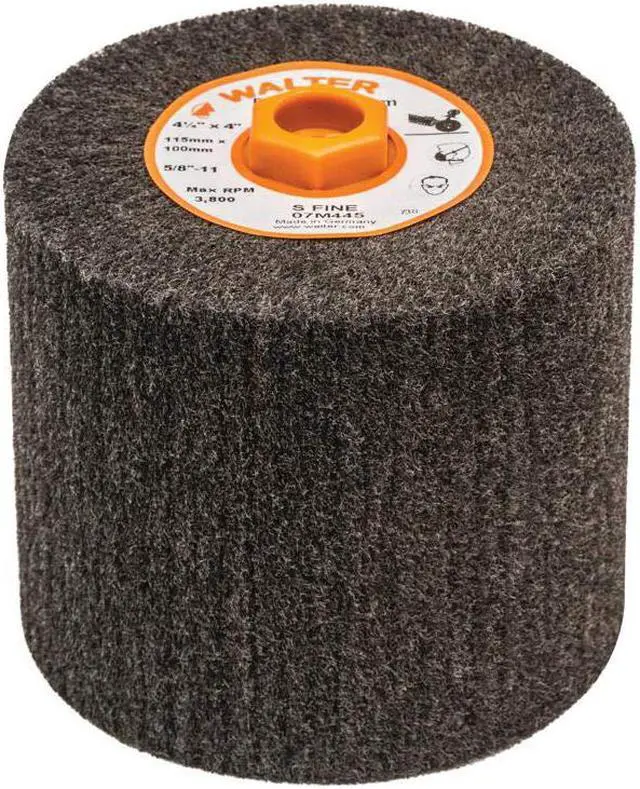 Alt view image 2 of 3 - Walter 07M445 Blendex Linear Finishing Abrasive Drum Grit, 4.5in Finishing Drum