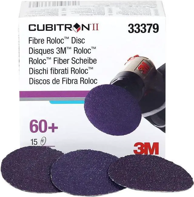 Main image of 3M Cubitron II Roloc Fibre Disc 786C, 33379, 2 in 50 mm 60+, 15 discs per carton