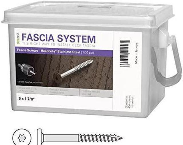 Main image of Deckfast Stainless Steel Fascia Screws 9x1-7/8" T-20 Star Drive White 400 Pieces
