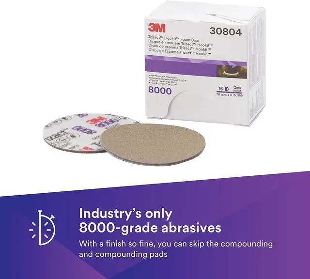 Alt view image 10 of 13 - 3M 30804 Polishing Pad,Foam,3" Size,PK15