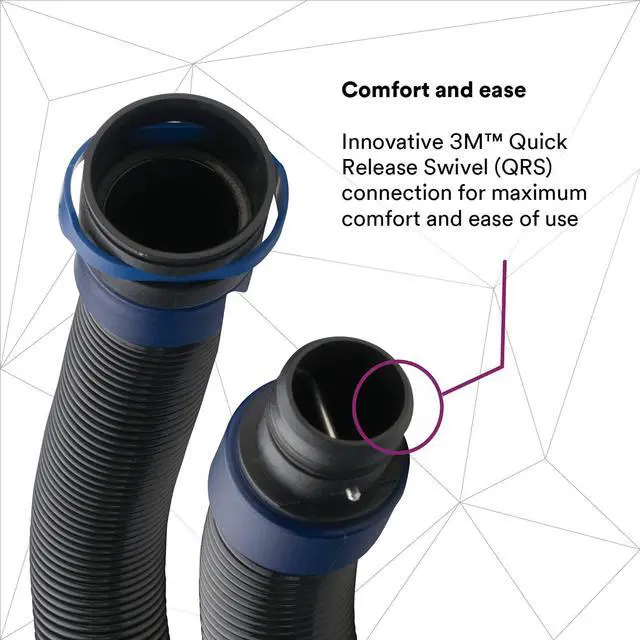 Alt view image 6 of 14 - 3M BT-30 100CFM Versaflo™ Length Adjusting Black Breathing Tube