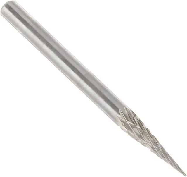 Main image of Walter 01V025 Tungsten Carbide Finishing Bur 1/8X7/16in Conical Bur, 1/8in Shank