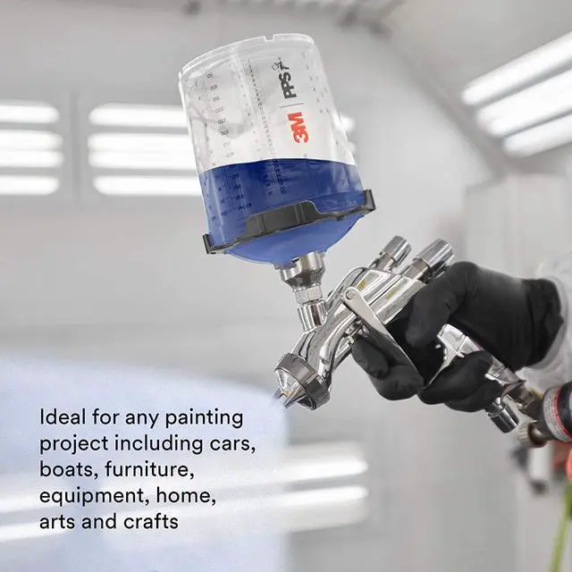 Alt view image 5 of 8 - 3m Pressure Spray Gun Cup, 22 fl. oz. Capacity, 2 PK   26001