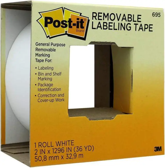 Alt view image 3 of 6 - 3M Company MM06951 2 Inch By 36 Yards Post-It Labeling Tape - White