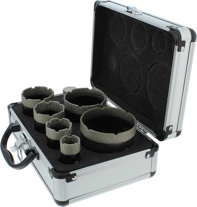 Alt view image 5 of 6 - BISupply Ceramic Bit Set - 7pc Steel Vacuum Brazed Diamond Bit Hole Saw Kit