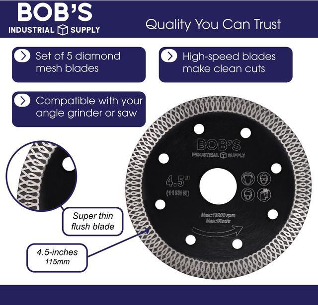 Alt view image 2 of 6 - BISupply Diamond Angle Grinder Blade - 4.5in Masonry Blade Circular Saw 2pc Set