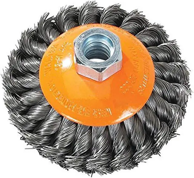 Main image of Walter 13H404 Saucer-Cup Knot-Twisted Brush  4 in. Carbon Steel Wire Brush