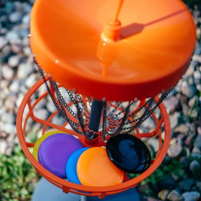 Alt view image 9 of 10 - Mini Frisbee Golf Set – Mini Disc Golf Basket with Mini Frisbees