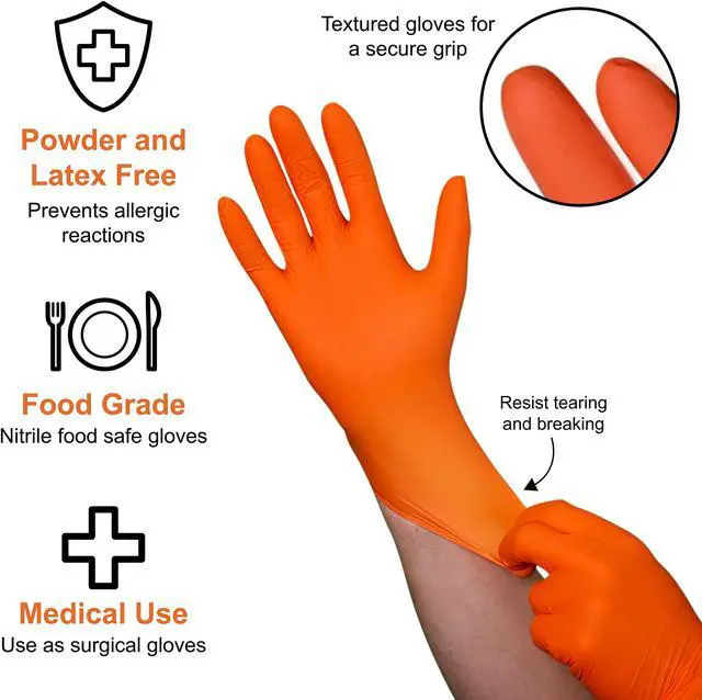 Alt view image 3 of 5 - VGuard A1EA61 Nitrile Gloves - Box 100CT  6mil Small Disposable Gloves