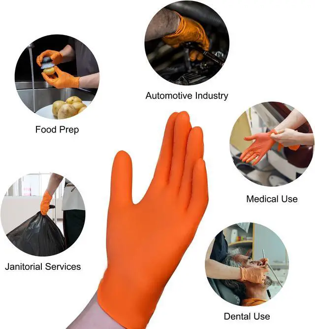 Alt view image 5 of 5 - VGuard A1EA61 Nitrile Gloves - Box 100CT  6mil Small Disposable Gloves
