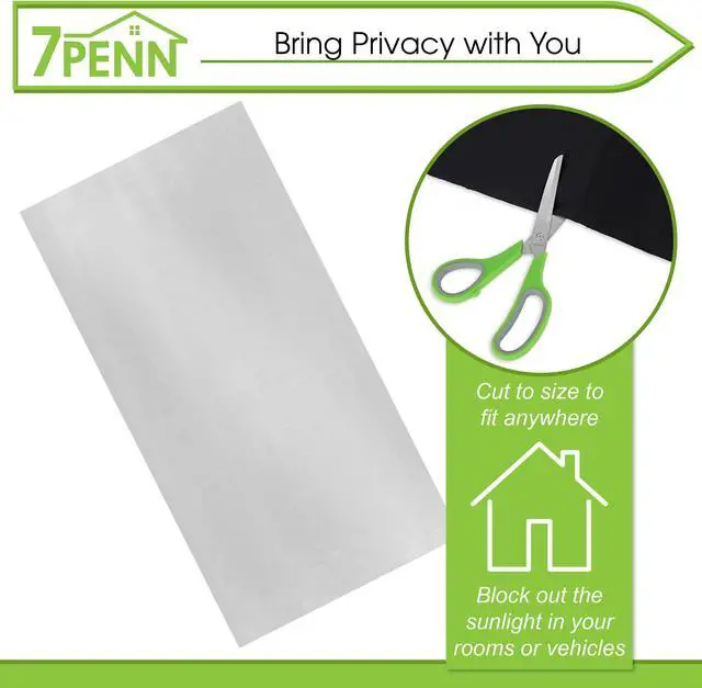 Alt view image 3 of 7 - 7Penn Temporary Blackout Shades - 57 x 118in Window Black Out Curtain Blinds