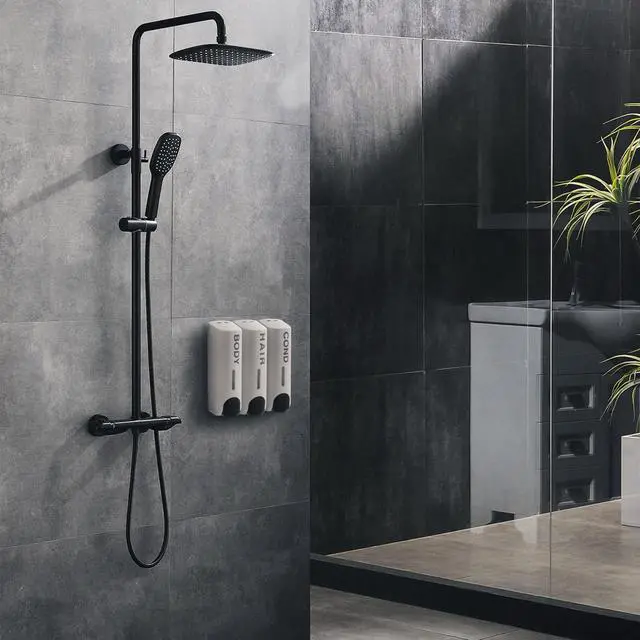 Alt view image 7 of 7 - 7Penn 3 Chamber Shower Dispensers - Soap and Shampoo Dispenser for Shower
