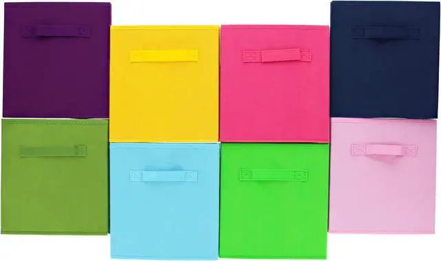Alt view image 7 of 7 - 7Penn Basket Cube Storage - 8pc Colorful Basket Organization Bins with Handle