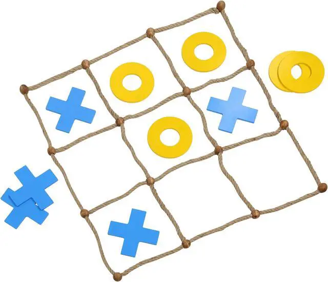 Alt view image 6 of 7 - Get Out! Jumbo Tic Tac Toe Game Backyard Games Set - Giant Wooden Outdoor Toss