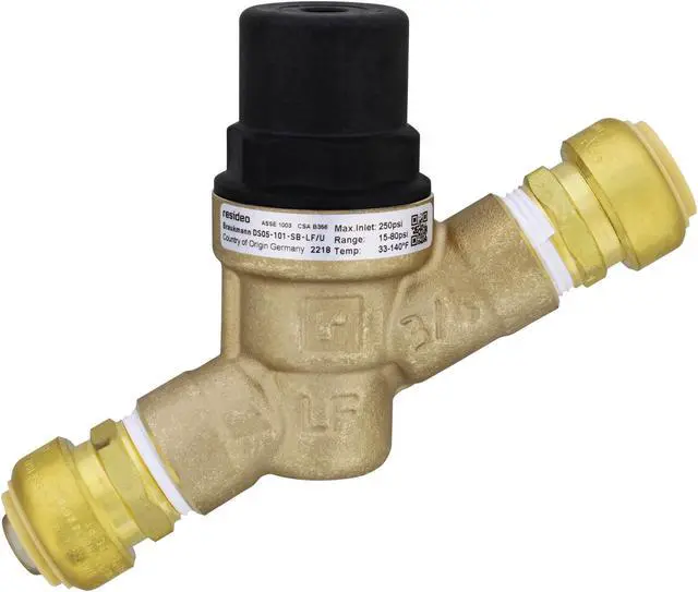 Alt view image 2 of 4 - Resideo Water Pressure Regulator Valve - 3/4in DN20 Push Connect Relief Valve