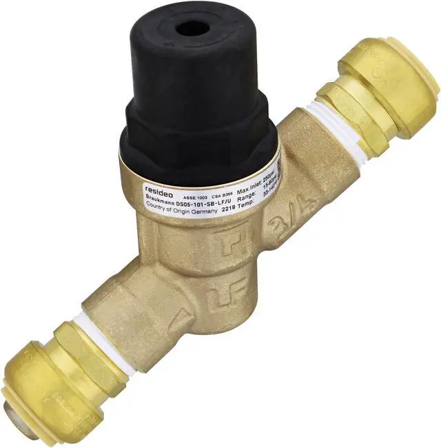 Alt view image 3 of 4 - Resideo Water Pressure Regulator Valve - 3/4in DN20 Push Connect Relief Valve