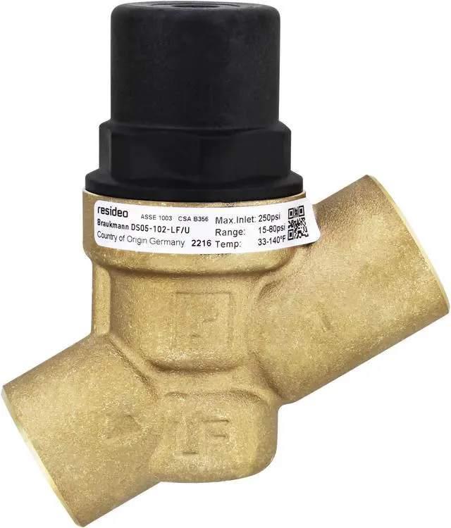 Alt view image 2 of 4 - Resideo Water Pressure Regulator Valve - 1in DN25 Female NPT Relief Valve