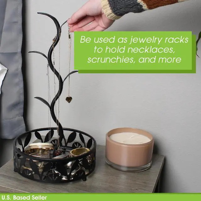 Alt view image 4 of 7 - 7Penn 4 Hook Countertop Coffee Mug Holder Tree and Coffee Pod Organizer Basket