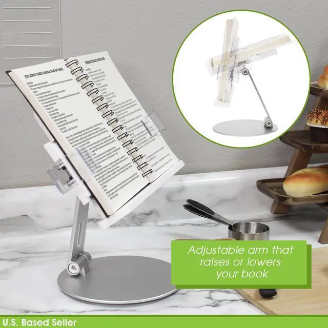 Alt view image 3 of 7 - 7Penn 360 Rotating Book Stand for Reading - Adjustable Reading Stand Book Holder