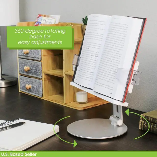 Alt view image 4 of 7 - 7Penn 360 Rotating Book Stand for Reading - Adjustable Reading Stand Book Holder