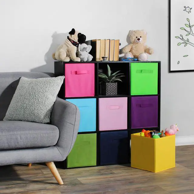 Alt view image 4 of 7 - 7Penn Basket Cube Storage - 8pc Colorful Basket Organization Bins with Handle