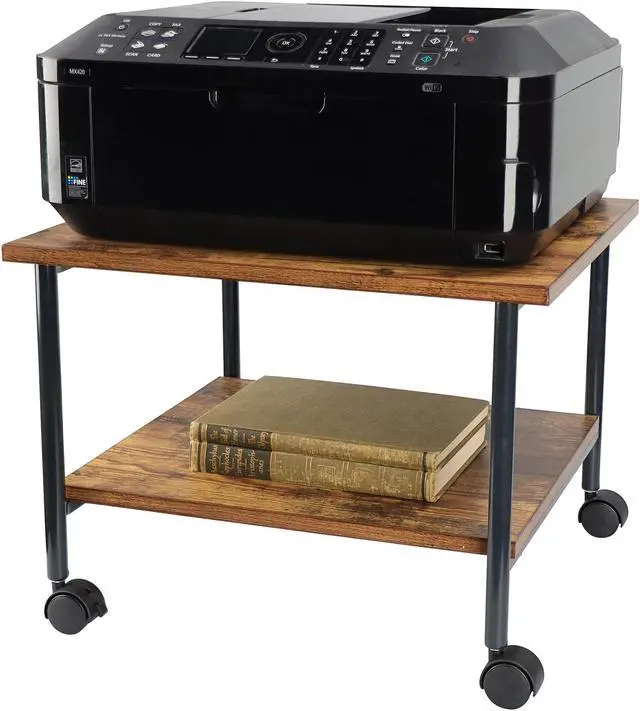 Main image of 7Penn Rolling Cart on Wheels - 2 Shelf Under Table Printer Stand for Desk