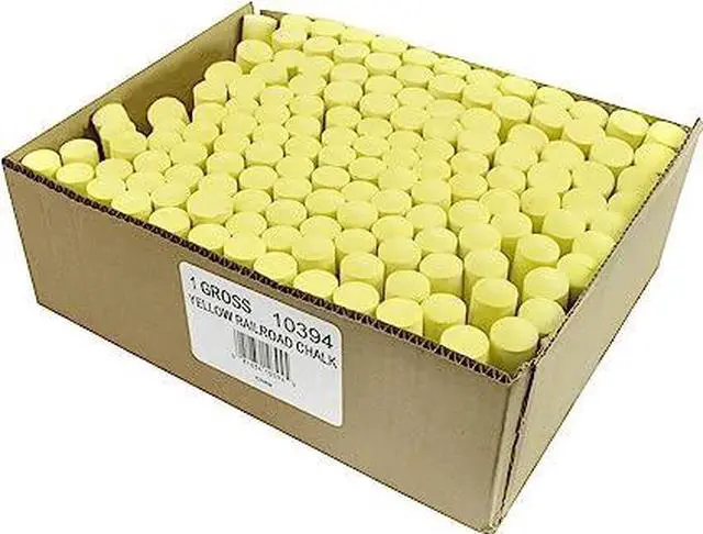 Alt view image 4 of 4 - C.H. Hanson Yellow Railroad Chalk,144/Box  10394