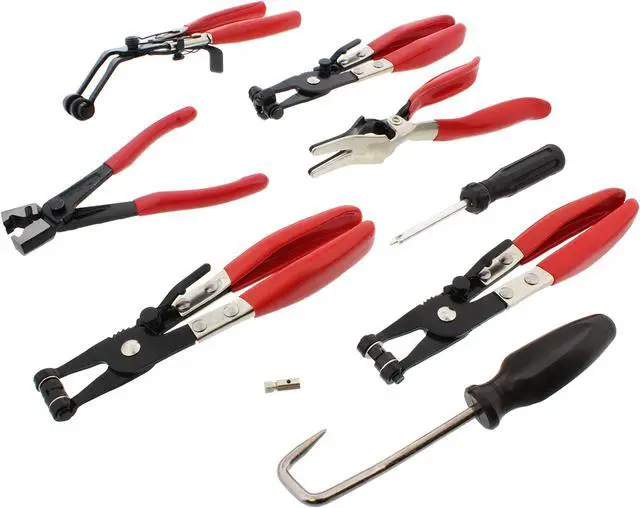Alt view image 5 of 7 - ABN Hose Clamp Pliers 9-piece Remover Tool Kit  Automotive Hose Removal Set