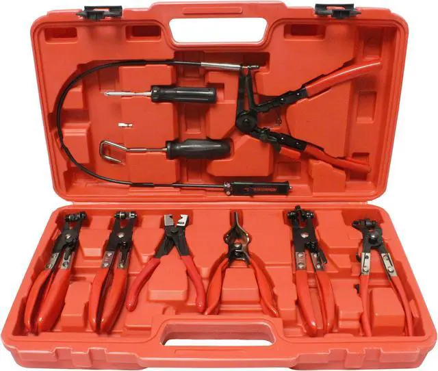 Alt view image 6 of 7 - ABN Hose Clamp Pliers 9-piece Remover Tool Kit  Automotive Hose Removal Set