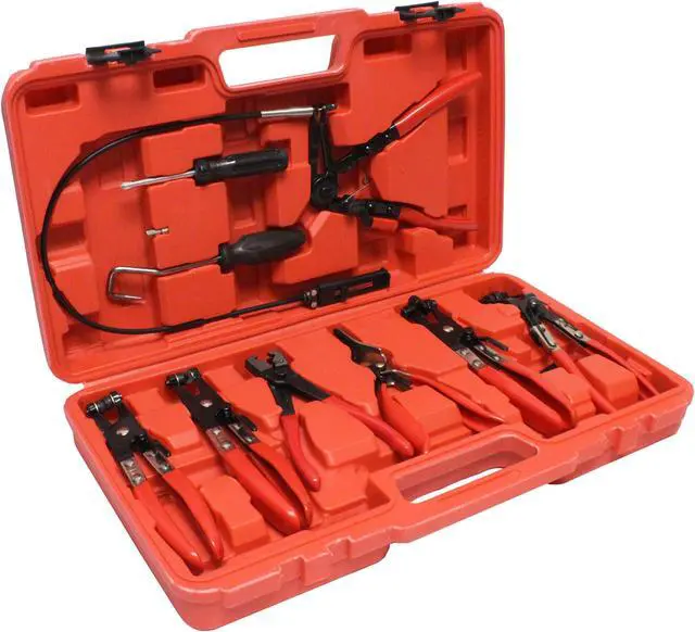 Alt view image 7 of 7 - ABN Hose Clamp Pliers 9-piece Remover Tool Kit  Automotive Hose Removal Set