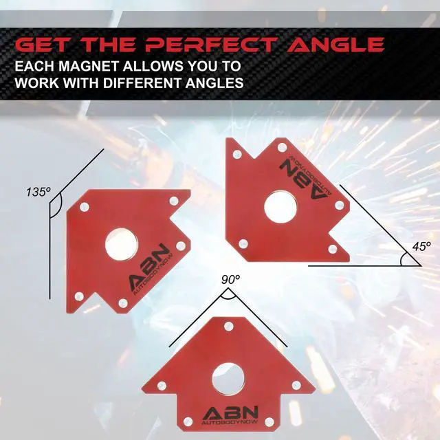 Alt view image 3 of 7 - ABN Arrow Welding Magnet - 4pk 50lb Positioning Square Welding Clamps