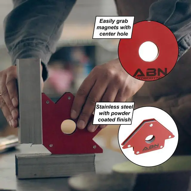 Alt view image 5 of 7 - ABN Arrow Welding Magnet - 4pk 50lb Positioning Square Welding Clamps