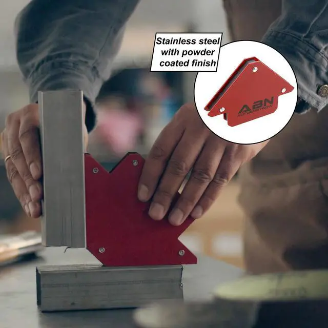 Alt view image 5 of 7 - ABN Arrow Welding Magnet - 4pk 25lb Positioning Square Welding Clamps