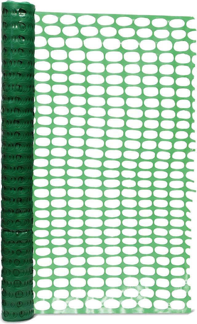 TRAE Safety Fence Plastic Mesh Roll 4 x 100 FT, Green Temporary Fencing for  Garden Pool Construction Events and Animal Barrier, Free 100 Zip Ties and  Gloves, Secure Reusable and UV-Resistance